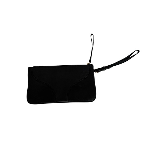 Ann Taylor Black Leather Elegant Wristlet Clutch  Bag - Picture 2 of 9